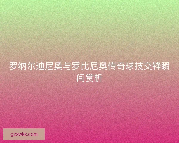 罗纳尔迪尼奥与罗比尼奥传奇球技交锋瞬间赏析